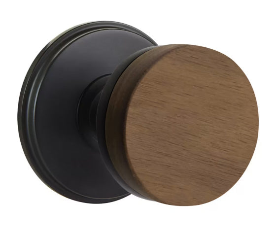 Emtek Conical Walnut Knob with Watford Rosette