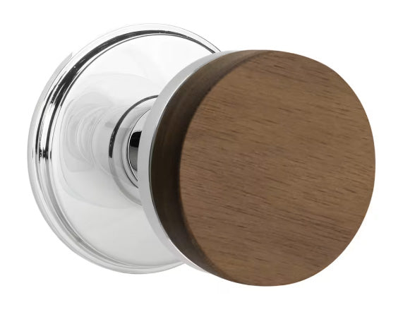 Emtek Conical Walnut Knob with Watford Rosette