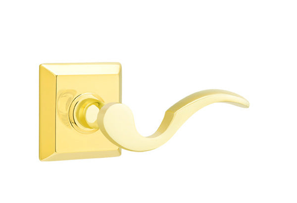Emtek Cortina Lever Lifetime Brass-Quincy Rosette