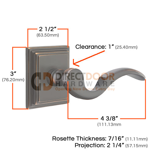 Emtek Cortina Lever with Wilshire Rosette