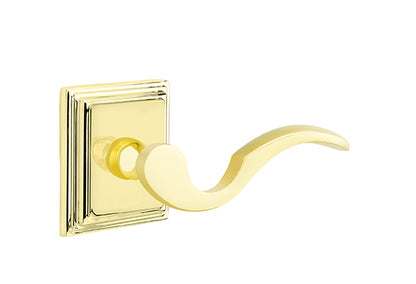 Emtek Cortina Lever Lifetime Brass-Wilshire Rosette