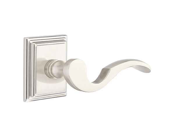 Emtek Cortina Lever Satin Nickel-Wilshire Rosette