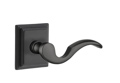 Emtek Cortina Lever Flat Black-Wilshire Rosette