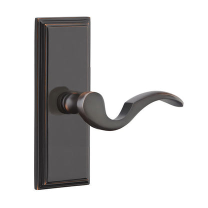 Emtek Cortina Lever with 7 Inch Wilshire Sideplate