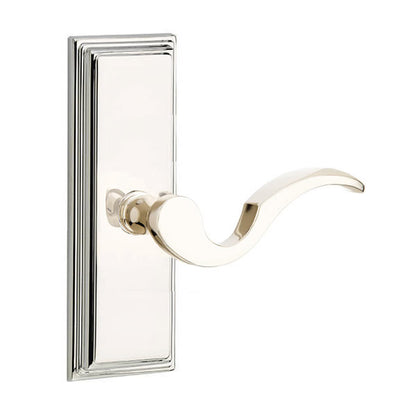 Emtek Cortina Lever with 7 Inch Wilshire Sideplate