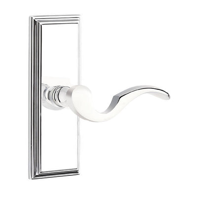 Emtek Cortina Lever with 7 Inch Wilshire Sideplate