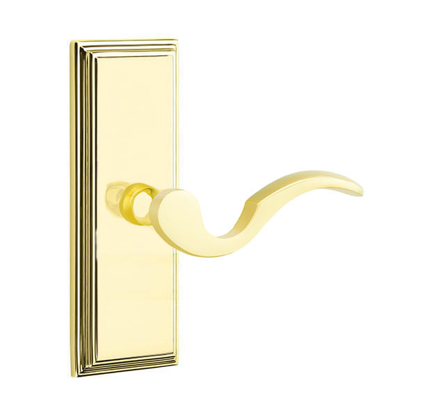 Emtek Cortina Lever with 7 Inch Wilshire Sideplate