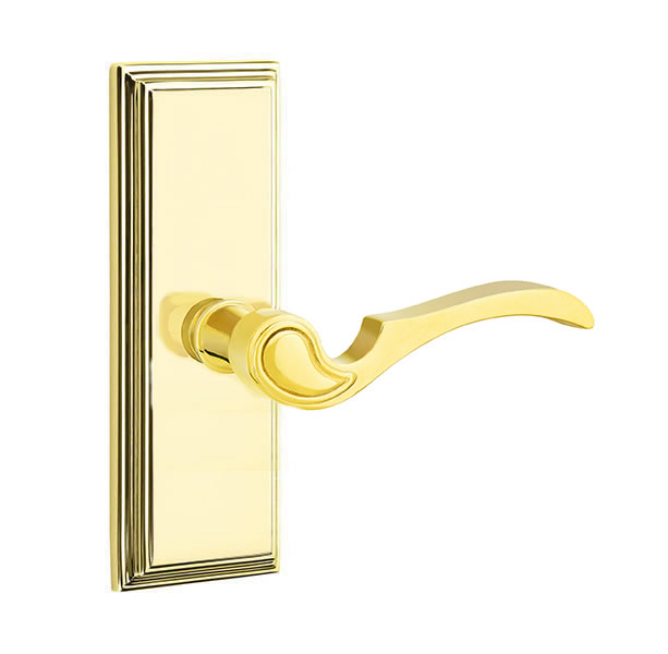 Emtek Coventry Lever with 7 Inch Wilshire Sideplate