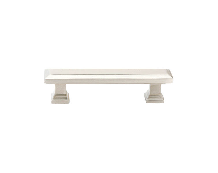 Emtek 3 1/2 Inch Geometric Rectangular Pull Satin Nickel
