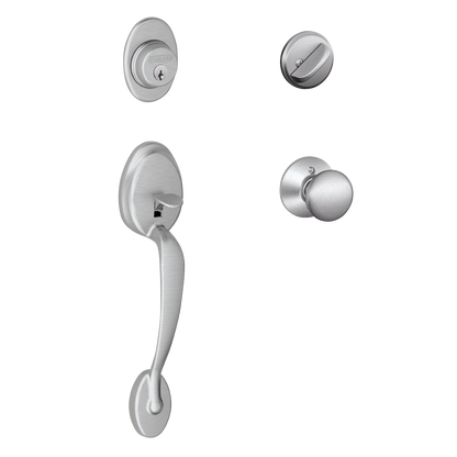 Schlage Plymouthd Handleset - Satin Chrome