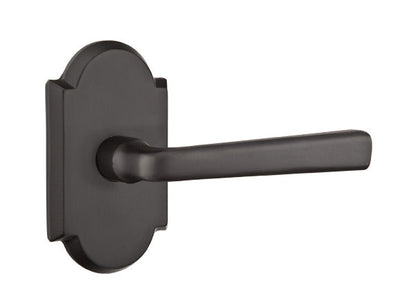 Emtek Sandcast Bronze Cimarron Lever Handle with Style 1 Rosette
