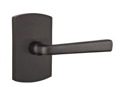 Emtek Sandcast Bronze Cimarron Lever Handle with Style 4 Rosette