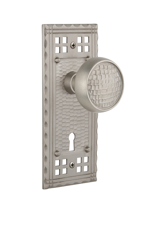 Nostalgic Warehouse Craftsman Plate and Craftsman Knob - Mortise Lock