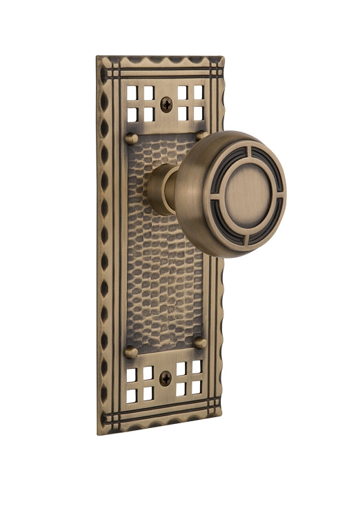 Nostalgic Warehouse Craftsman Plate with Mission Knob