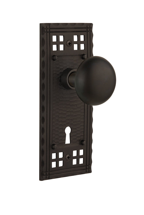 Nostalgic Warehouse Craftsman Plate and New York Knob - Mortise Lock