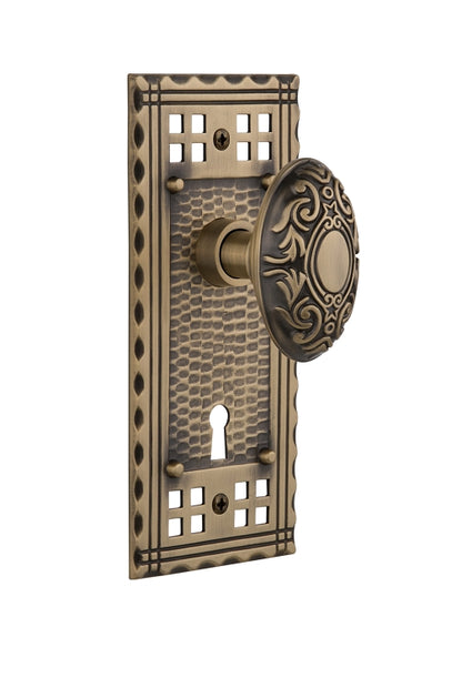 Nostalgic Warehouse Craftsman Plate with Victorian Knob