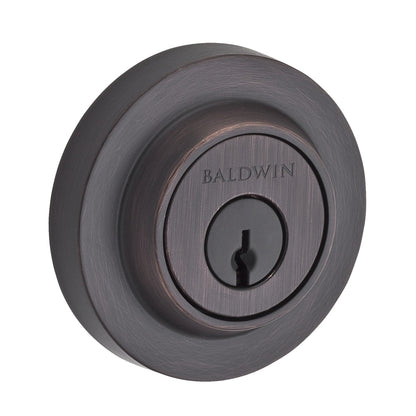 Baldwin Contemporary Round Deadbolt Venetian Bronze