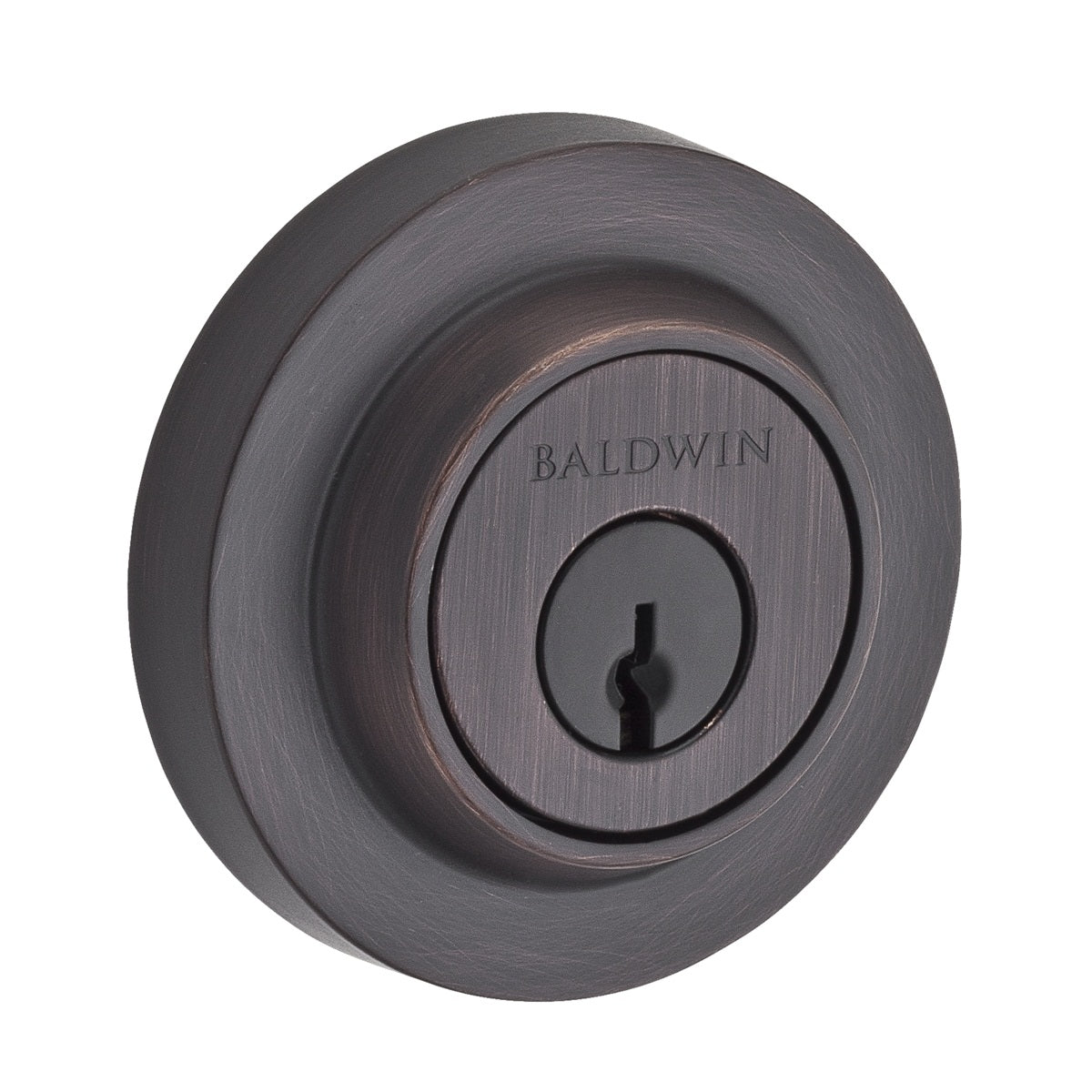 Baldwin Contemporary Round Deadbolt Venetian Bronze