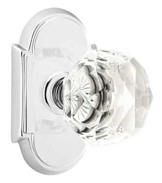 Emtek Diamond Crystal Knob - Shown with Style 8 Rosette