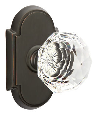 Emtek Diamond Crystal Knob - Shown with Style 8 Rosette