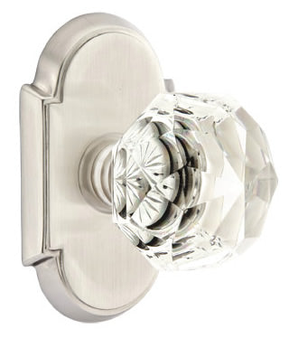 Emtek Diamond Crystal Knob - Shown with Style 8 Rosette