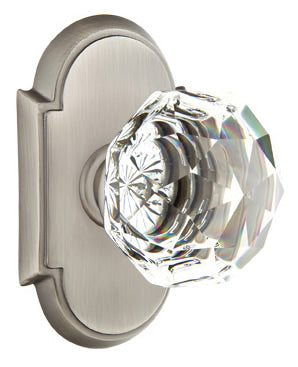 Emtek Diamond Crystal Knob - Shown with Style 8 Rosette