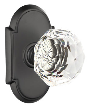 Emtek Diamond Crystal Knob - Shown with Style 8 Rosette