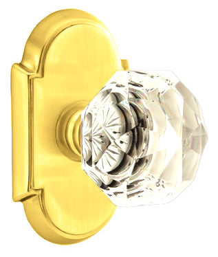 Emtek Diamond Crystal Knob - Shown with Style 8 Rosette