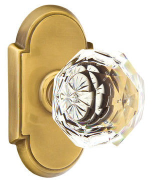 Emtek Diamond Crystal Knob - Shown with Style 8 Rosette