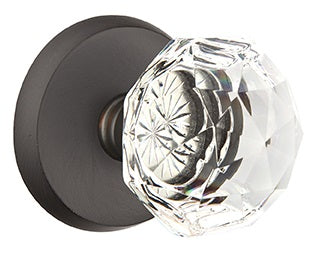Emtek Diamond Crystal Knob - Shown with Style 2 Rosette
