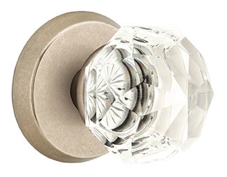 Emtek Diamond Crystal Knob - Shown with Style 2 Rosette