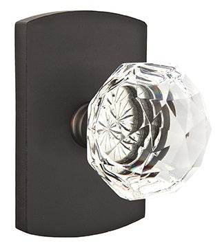 Emtek Diamond Crystal Knob - Shown with Style 4 Rosette