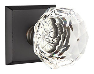 Emtek Diamond Crystal Knob - Shown with Style 6 Rosette