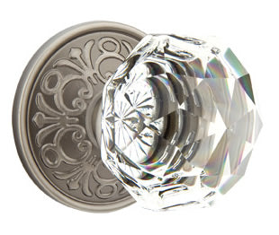 Emtek Diamond Crystal with Ribbon & Reed Rosette