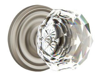 Emtek Diamond Crystal Knob - Shown with Regular Rosette