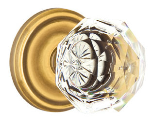Emtek Diamond Crystal Knob - Shown with Regular Rosette