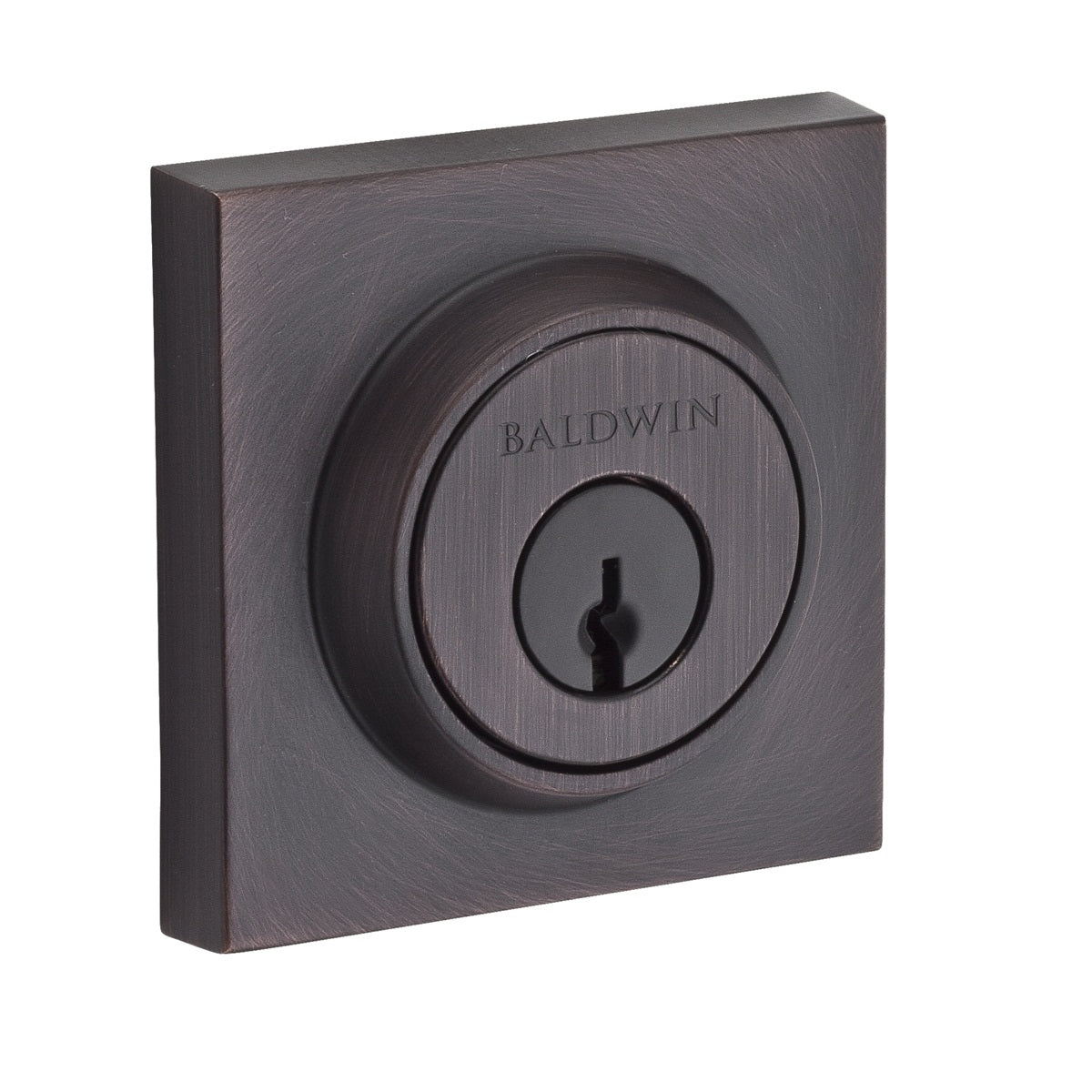 Baldwin Contemporary Square Deadbolt Venetian Bronze
