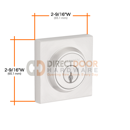 Baldwin Reserve Series Contemporary Square Single Cylinder Deadbolt