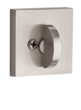 Baldwin Contemporary Square Deadbolt Interior Satin Nickel