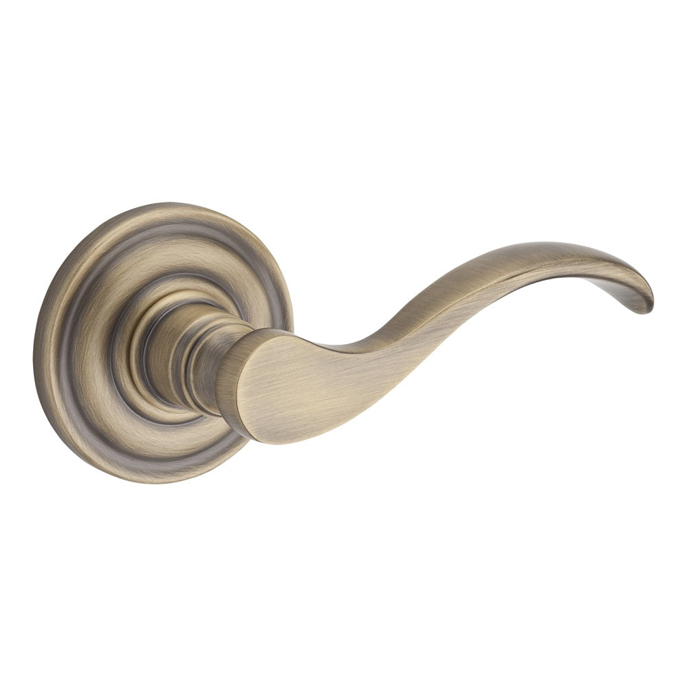 Baldwin Reserve Curve Lever Matte Brass and Black