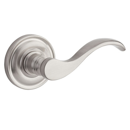 Baldwin Reserve Curve Lever Satin Nickel