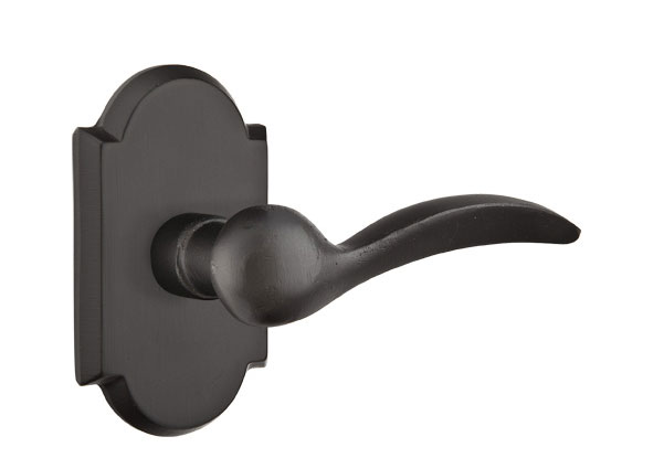 Emtek Sandcast Bronze Durango Lever with Style 1 Rosette