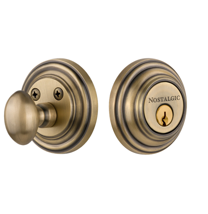 Nostalgic Warhouse Classic Deadbolt - Antique Brass