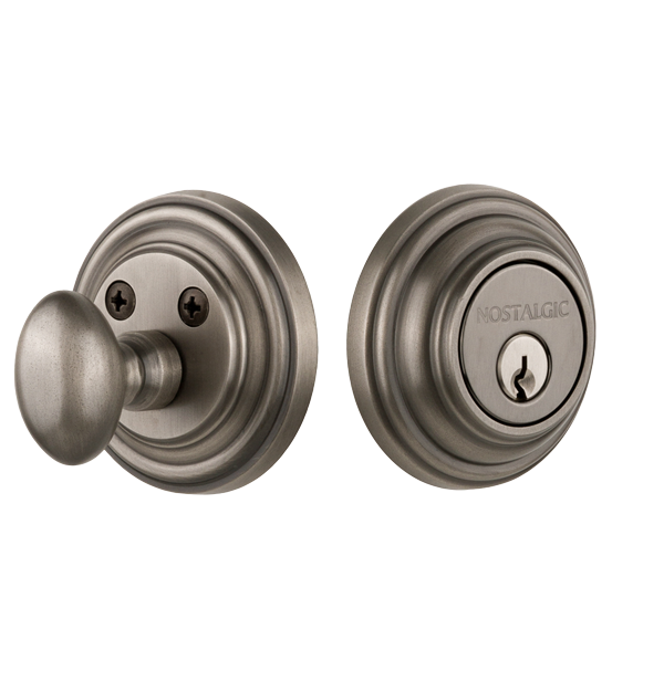 Nostalgic Warhouse Classic Deadbolt - Antique Pewter