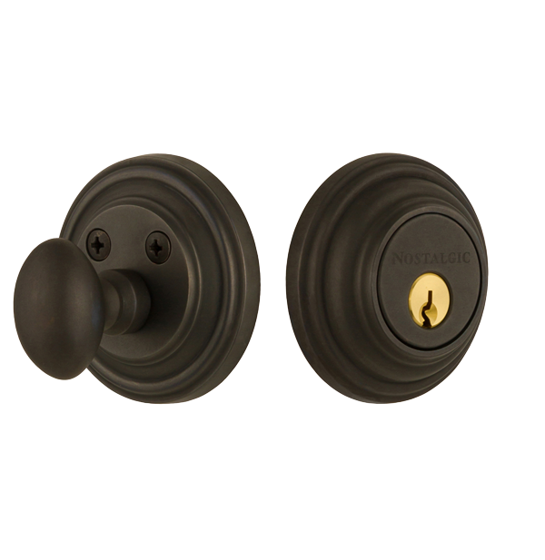 Nostalgic Warhouse Classic Deadbolt - Oil Rubbed Bronze