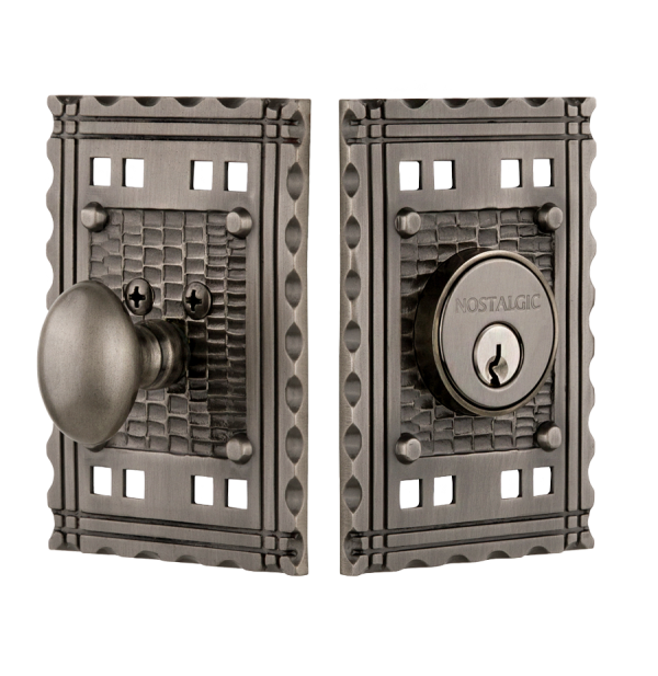 Nostalgic Warhouse Craftsman Deadbolt - Antique Pewter