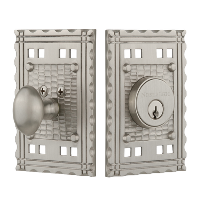 Nostalgic Warhouse Craftsman Deadbolt - Satin Nickel