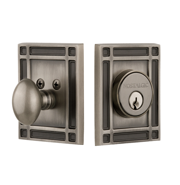 Nostalgic Warhouse Mission Deadbolt - Antique Pewter