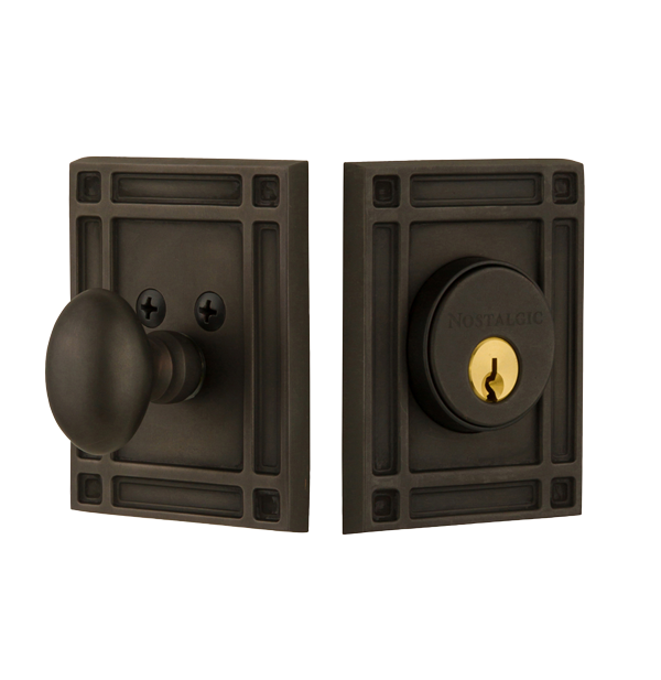 Nostalgic Warhouse Mission Deadbolt - Oil Rubbed Bronze
