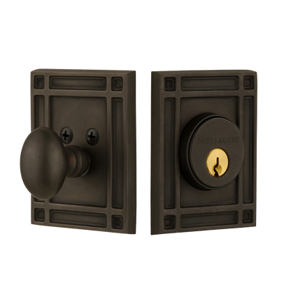 Nostalgic Warhouse Mission Deadbolt - Oil Rubbed Bronze